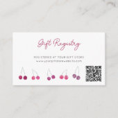 Cherry Vrijgezellenfeest Gift Registry QR-code Informatiekaartje (Voorkant)