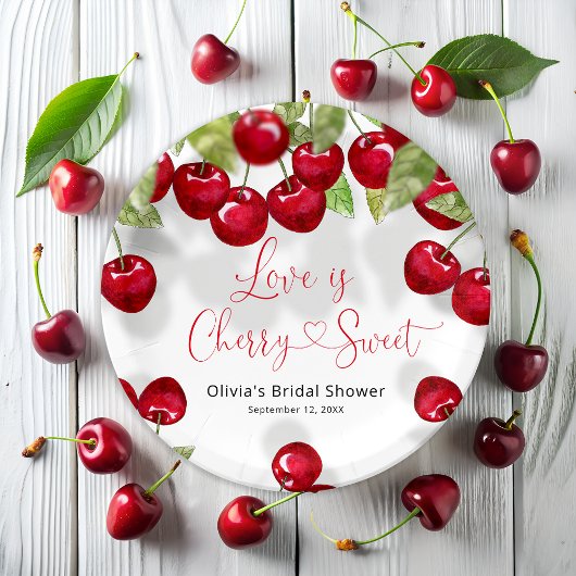 Cherry Vrijgezellenfeest Papieren Bordje