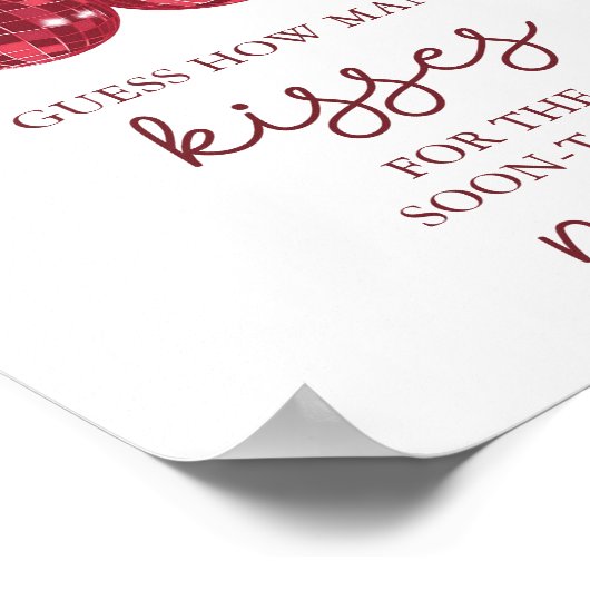 Cherry Vrijgezellenfeest raad eens hoeveel kussen Poster (Hoek)