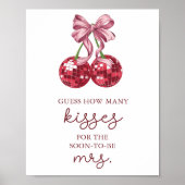 Cherry Vrijgezellenfeest raad eens hoeveel kussen Poster (Voorkant)