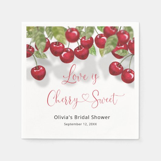 Cherry Vrijgezellenfeest Servet (Voorkant)