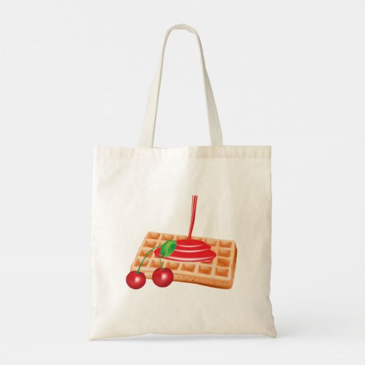 Cherry Waffles Canvas tas (Achterkant)