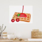 Cherry Waffles Poster (Keuken)