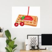 Cherry Waffles Poster (Thuiskantoor)