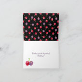 Cherry Waterverf Birthday Kaart (Binnen)