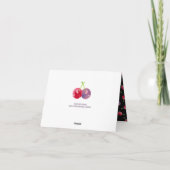 Cherry Waterverf Birthday Kaart (Achterkant)