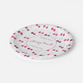 Cherry Waterverf gepersonaliseerd Papieren Bordje (Gekanteld)