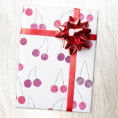 Cherry Waterverf Pattern Cadeaupapier