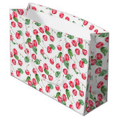 Cherry Waterverf Pattern Groot Cadeauzakje (Achterkant Gekanteld)