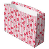 Cherry Waterverf Pattern Groot Cadeauzakje (Achterkant Gekanteld)