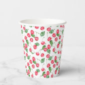 Cherry Waterverf Pattern Papieren Bekers (Achterkant)