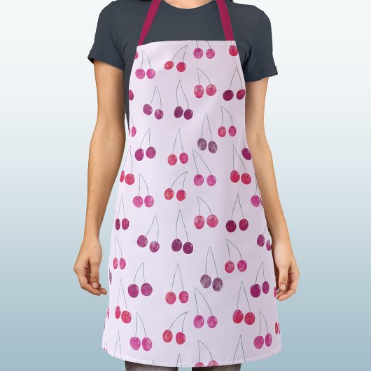 Cherry Waterverf Pattern Pink Schort