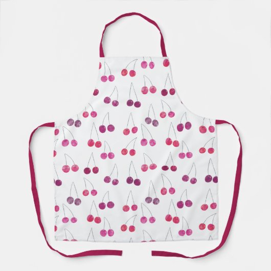 Cherry Waterverf Pattern Pink Schort (Voorkant)