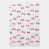 Cherry Waterverf Pattern Pink Theedoek (Verticaal)