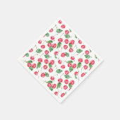 Cherry Waterverf Pattern Servet (Hoek)