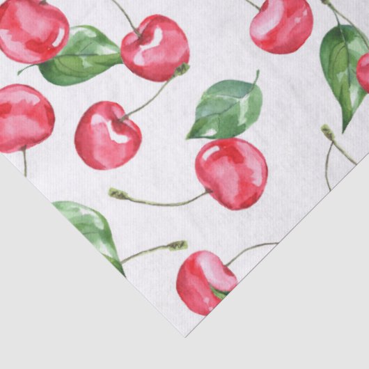 Cherry Waterverf Pattern Tissuepapier (Detail)