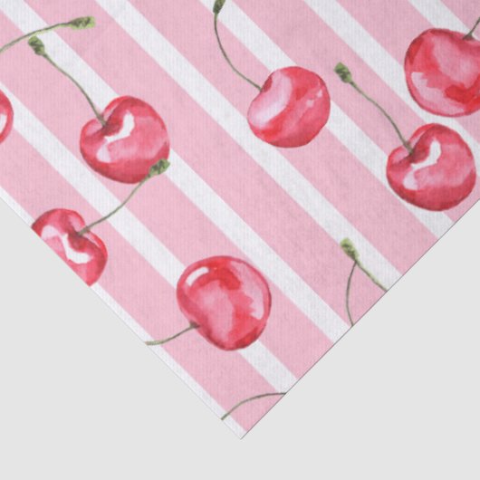 Cherry Waterverf Pattern Tissuepapier (Detail)