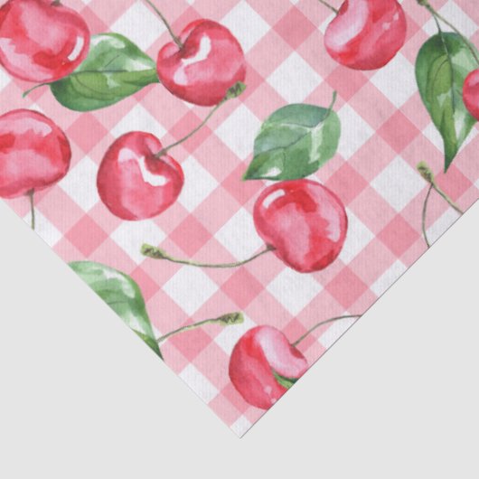 Cherry Waterverf Pattern Tissuepapier (Detail)