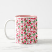 Cherry Waterverf Pattern Tweekleurige Koffiemok (Links)