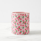 Cherry Waterverf Pattern Tweekleurige Koffiemok (Center)