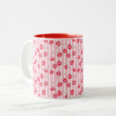 Cherry Waterverf Pattern Tweekleurige Koffiemok (Voorkant links)