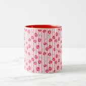 Cherry Waterverf Pattern Tweekleurige Koffiemok (Center)