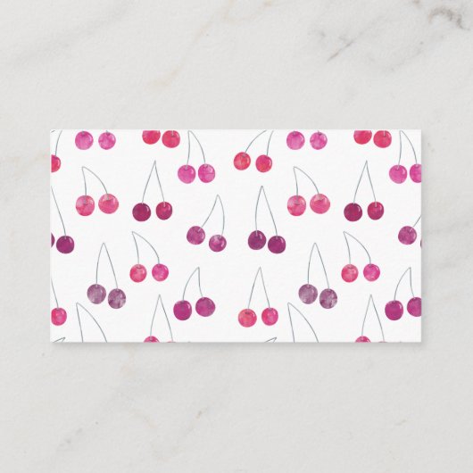 Cherry Waterverf Vrijgezellenfeest Gift Registry Informatiekaartje (Achterkant)