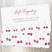 Cherry Waterverf Vrijgezellenfeest Gift Registry Informatiekaartje