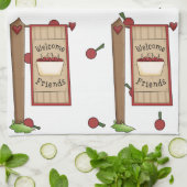 Cherry Welkom Vrienden Keukenhanddoek (Gevouwen)