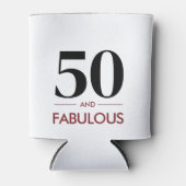 Cherry Wine 50 & Fabulous Modern 50th Birthday Blikjeskoeler (Voorkant)