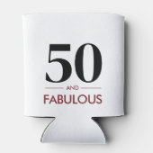 Cherry Wine 50 & Fabulous Modern 50th Birthday Blikjeskoeler (Achterkant)