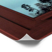 Cherry Wood Afbeelding Window Mountain Uitzicht 2  Poster (Hoek)