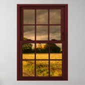 Cherry Wood Afbeelding Window Scenery - Stormy Sky Poster (Voorkant)