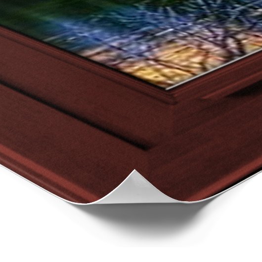 Cherry Wood Afbeelding Window Scenery Uitzicht 3 v Poster (Hoek)