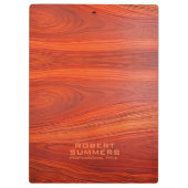 Cherry Wood Custom Typography Klembord (Achterkant)