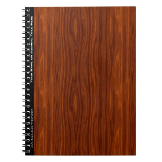 Cherry Wood (gepersonaliseerd) Notitieboek (Voorkant)
