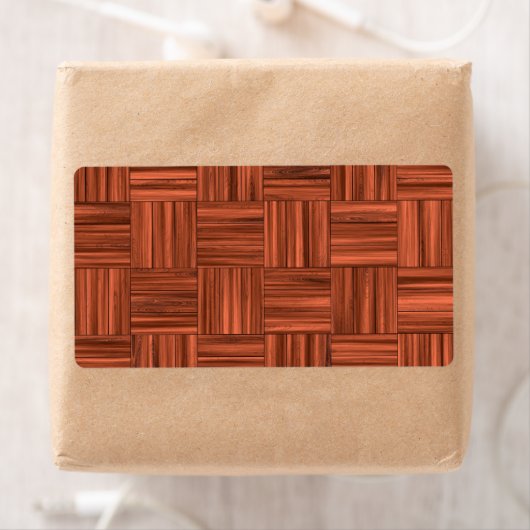 Cherry Wood Parquet Floor Pattern Etiket (Insitu)