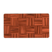 Cherry Wood Parquet Floor Pattern Etiket (Voorkant)