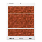 Cherry Wood Parquet Floor Pattern Etiket (Full Sheet)