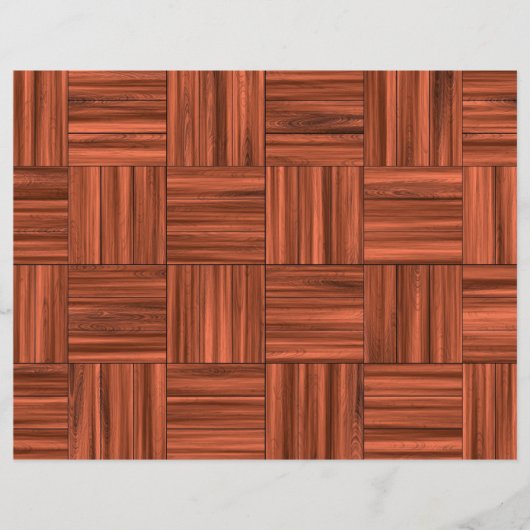 Cherry Wood Parquet Floor Pattern Flyer (Voorkant)
