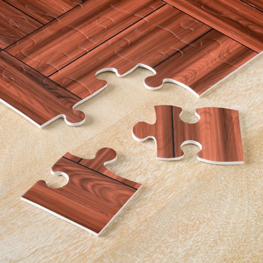 Cherry Wood Parquet Floor Pattern Legpuzzel (Zijkant)