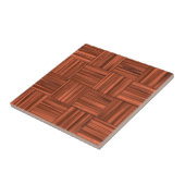 Cherry Wood Parquet Floor Pattern Tegeltje (Zijkant)