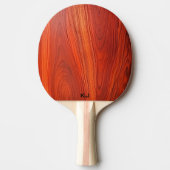 Cherry wood texture custom monogram. tafeltennisbatje (Voorkant)