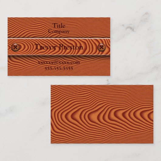 Cherry Wood Visitekaartjes (Voorkant / Achterkant)