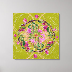 Cherry Wreath Canvas Afdruk