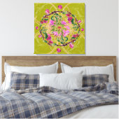 Cherry Wreath Canvas Afdruk (Insitu (Slaapkamer))