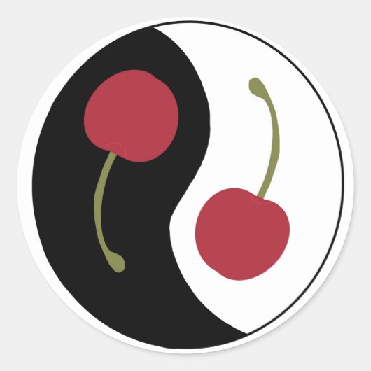 Cherry Ying Yang sticker (Voorkant)