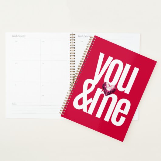 Cherry You & Me Gepersonaliseerde Roze Planner (Display)