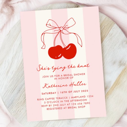 Cherry Ze bindt het knoop Vrijgezellenfeest Kaart