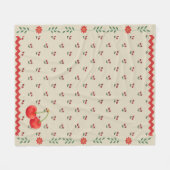 Cherry Zig Zag Fleece Deken (Voorkant (Horizontaal))